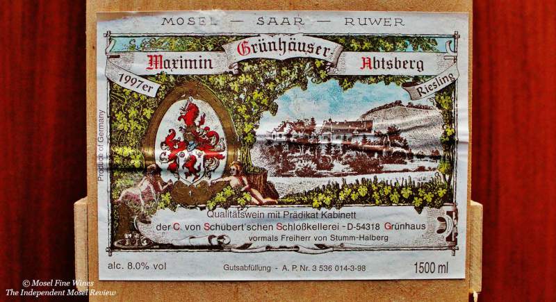 Weingut von Schubert - Maximin Grünhaus | Maximin Grünhäuser Abtsberg Riesling Kabinett 1997 | Label