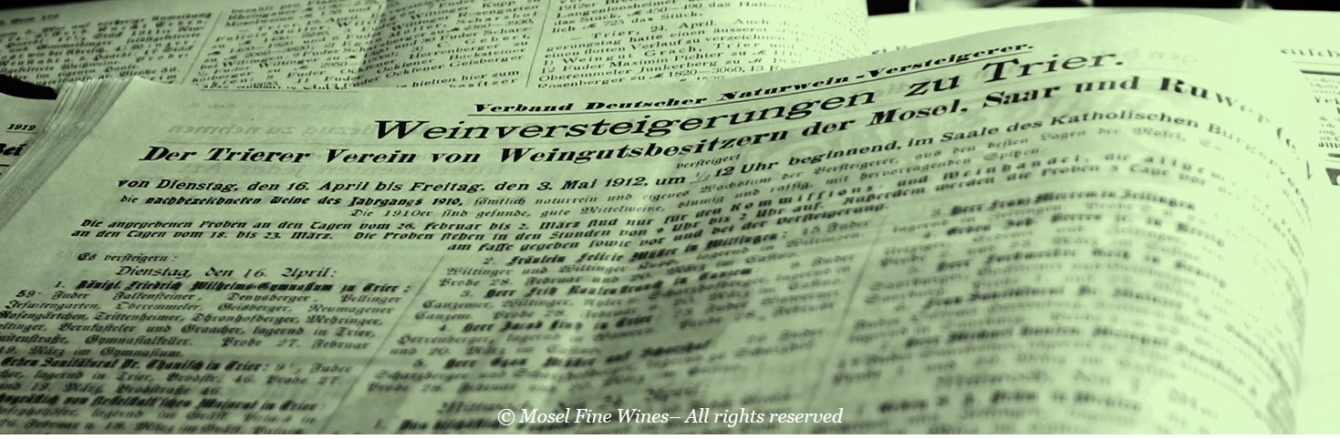VDP Mosel | Trier Auction | Announcement 1920