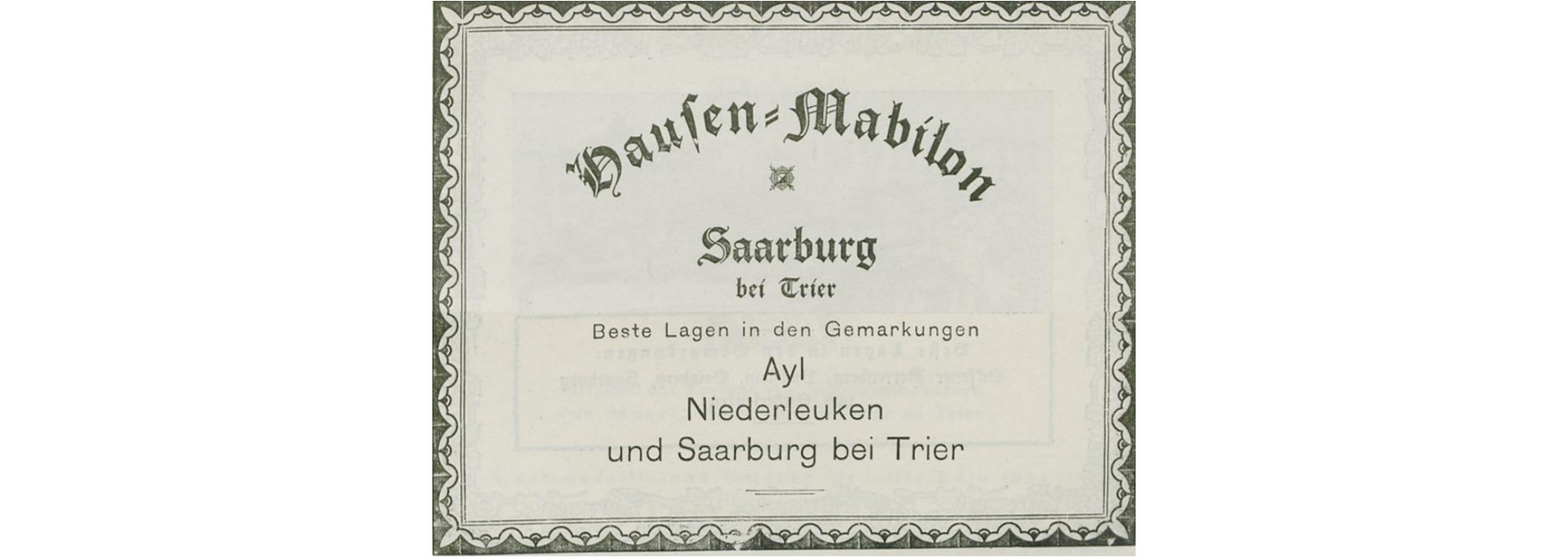 Weingut Hausen-Mabilon | Riesling Lambertskirch Spätlese 2014 Label