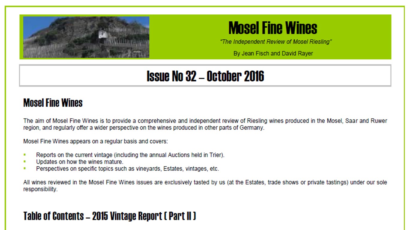 Mosel Fine Wines | Report | Mosel Vintage 2015