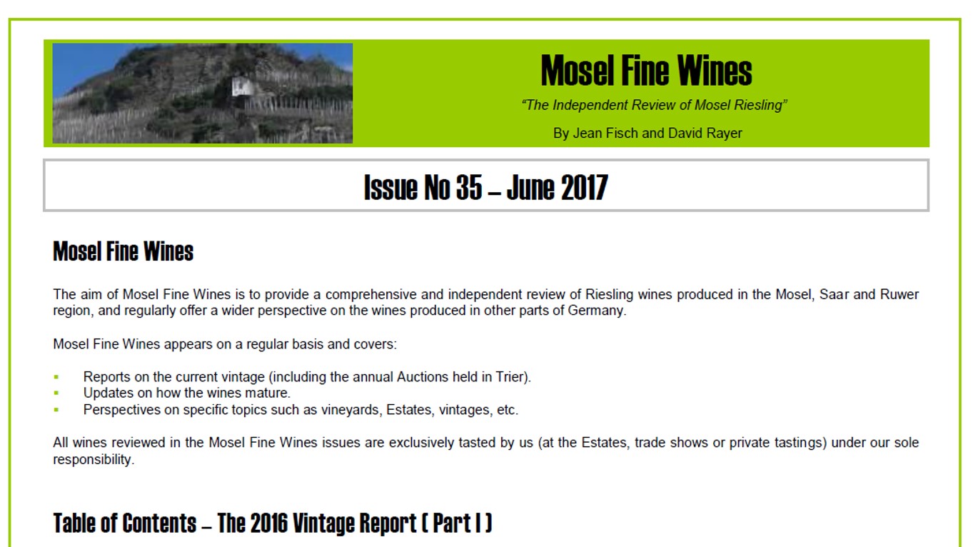 Mosel Fine Wines | Report | Mosel Vintage 2016