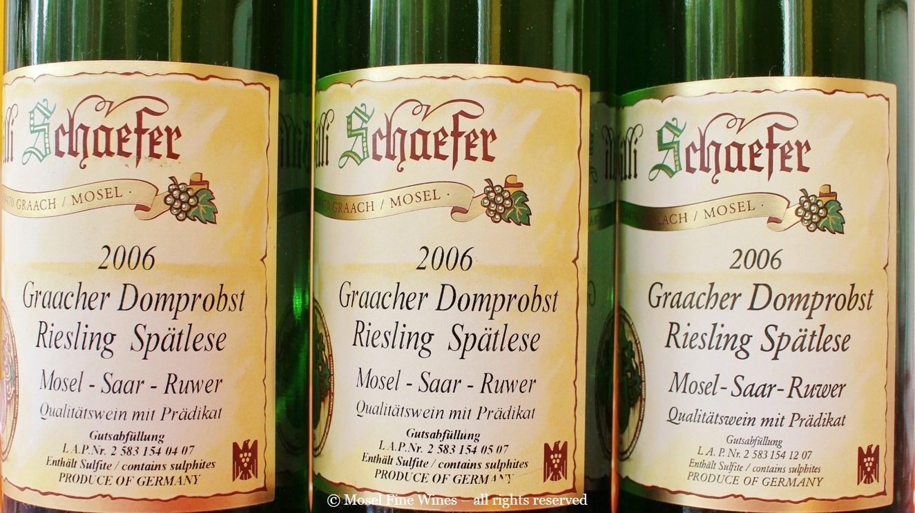 Willi Schaefer Wine Label 2006 - AP Number